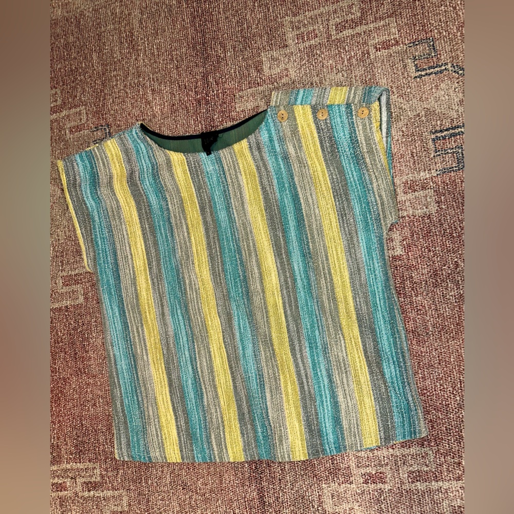 W5 anthropologie woven boxy sleeveless boho top size large like new